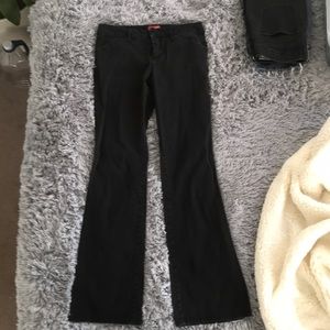 Black flared dickies with tight thighs